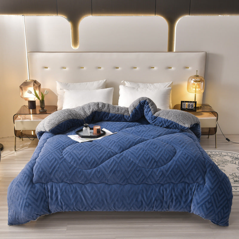 Thick Sherpa Winter Blanket – Warm & Cozy with Quilted Core