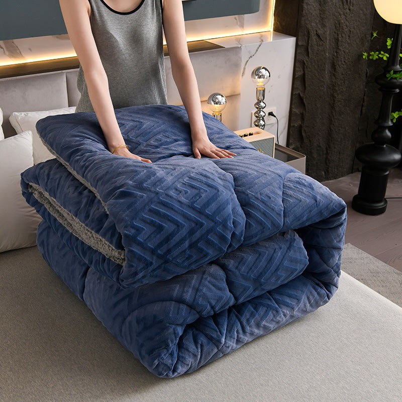 Thick Sherpa Winter Blanket – Warm & Cozy with Quilted Core
