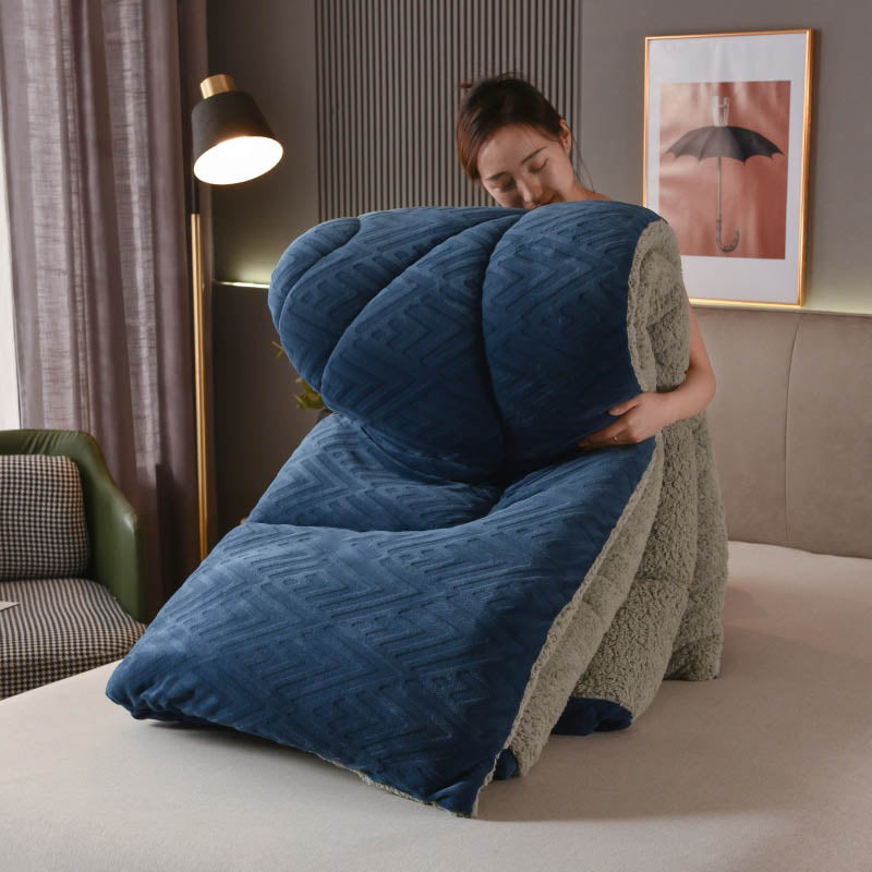Thick Sherpa Winter Blanket – Warm & Cozy with Quilted Core