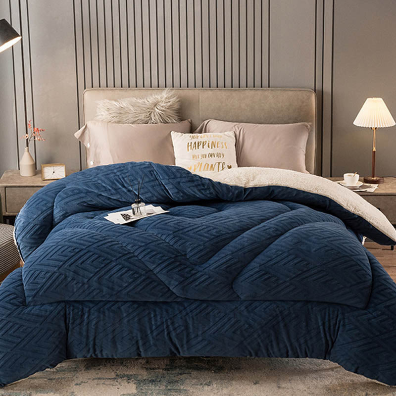 Thick Sherpa Winter Blanket – Warm & Cozy with Quilted Core