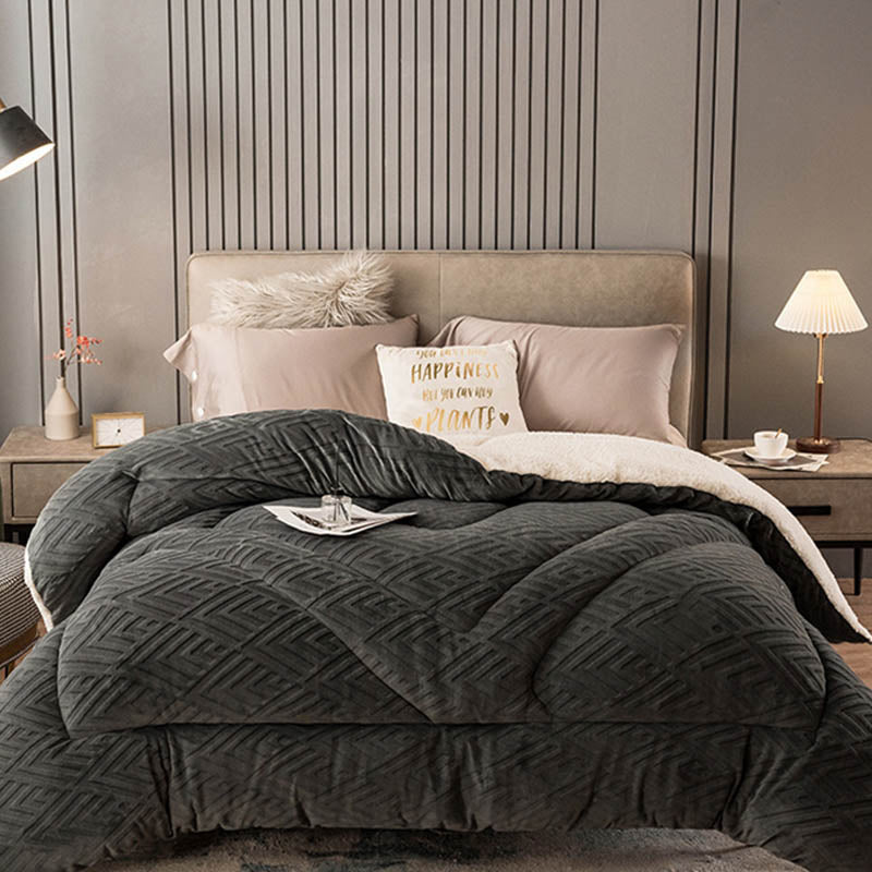 Thick Sherpa Winter Blanket – Warm & Cozy with Quilted Core