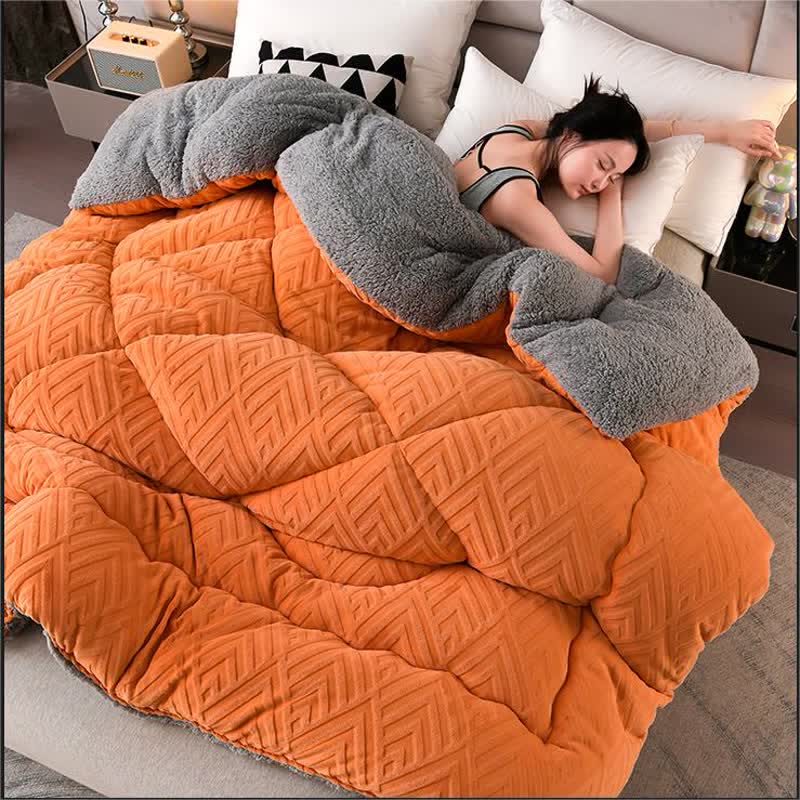 Thick Sherpa Winter Blanket – Warm & Cozy with Quilted Core