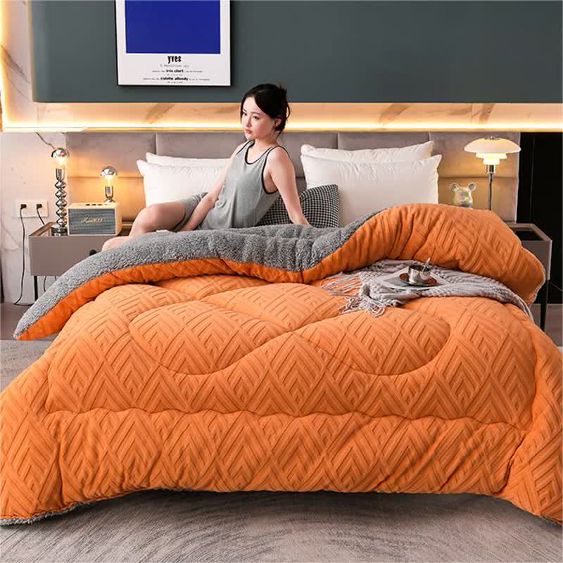 Thick Sherpa Winter Blanket – Warm & Cozy with Quilted Core