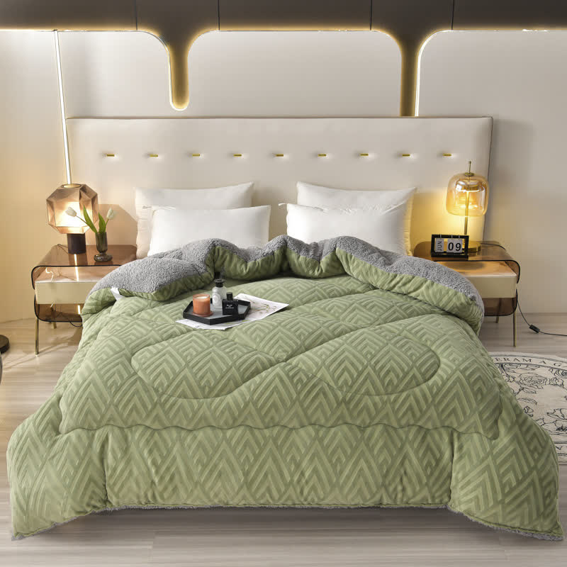 Thick Sherpa Winter Blanket – Warm & Cozy with Quilted Core