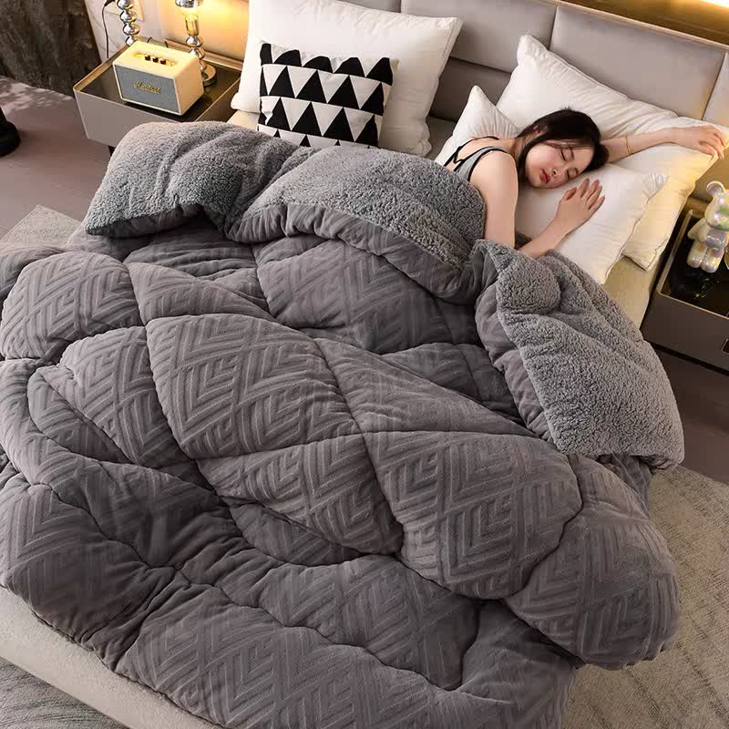 Thick Sherpa Winter Blanket – Warm & Cozy with Quilted Core