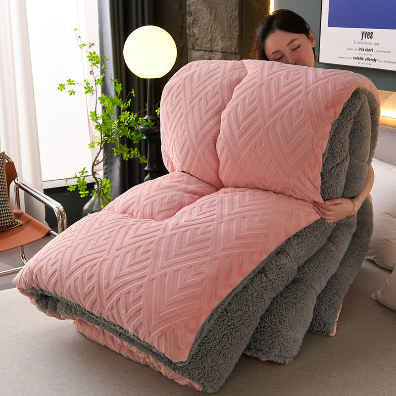 Thick Sherpa Winter Blanket – Warm & Cozy with Quilted Core