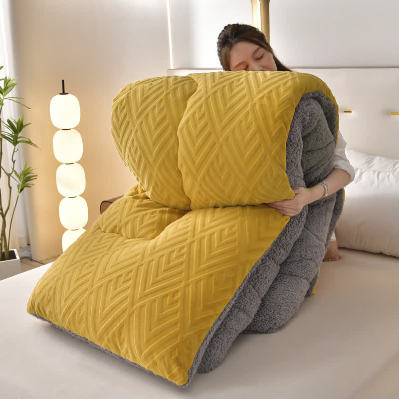Thick Sherpa Winter Blanket – Warm & Cozy with Quilted Core