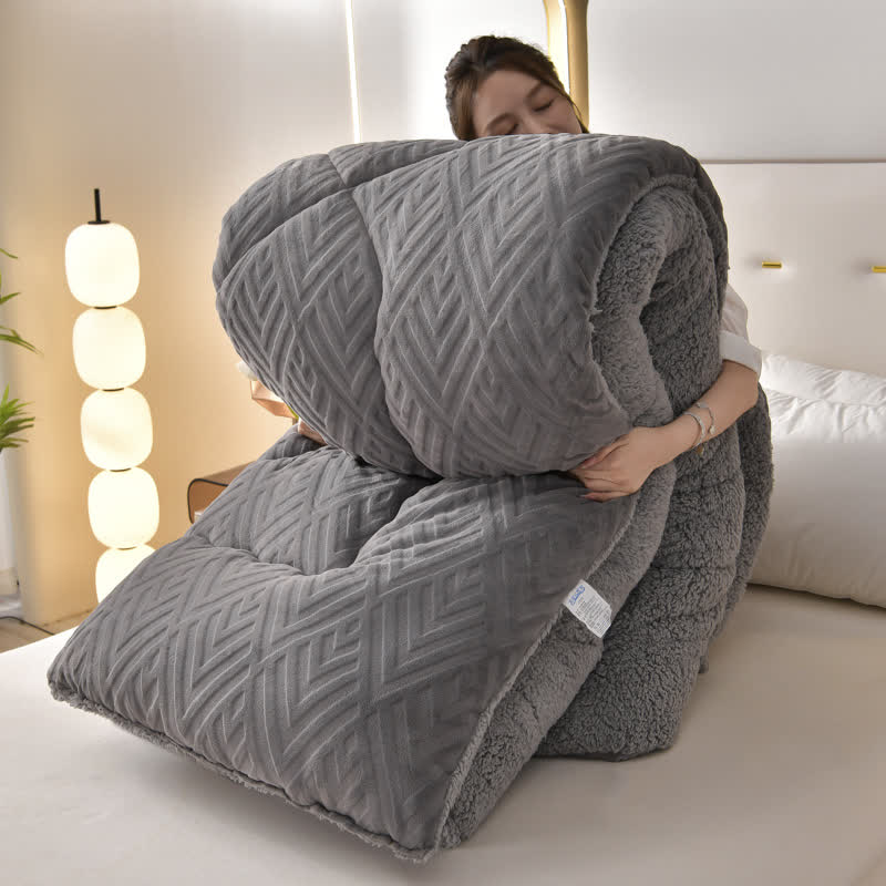Thick Sherpa Winter Blanket – Warm & Cozy with Quilted Core