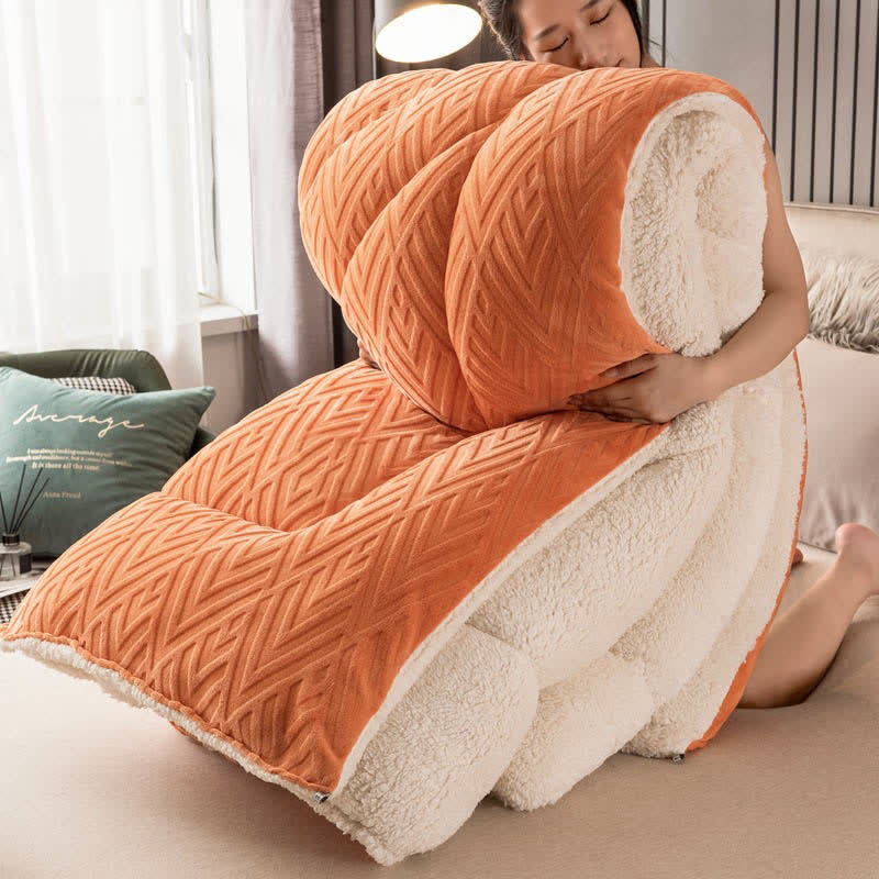 Thick Sherpa Winter Blanket – Warm & Cozy with Quilted Core