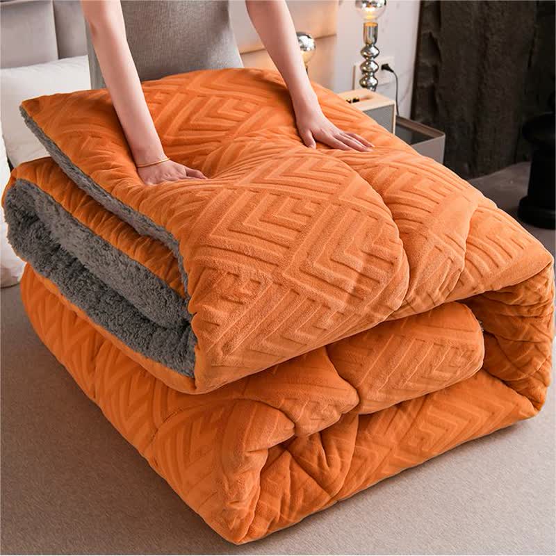 Thick Sherpa Winter Blanket – Warm & Cozy with Quilted Core