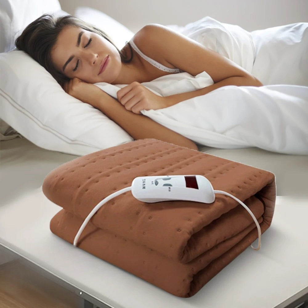 Premium 220V Electric Heated Blanket – Auto Temperature Control for Ultimate Comfort