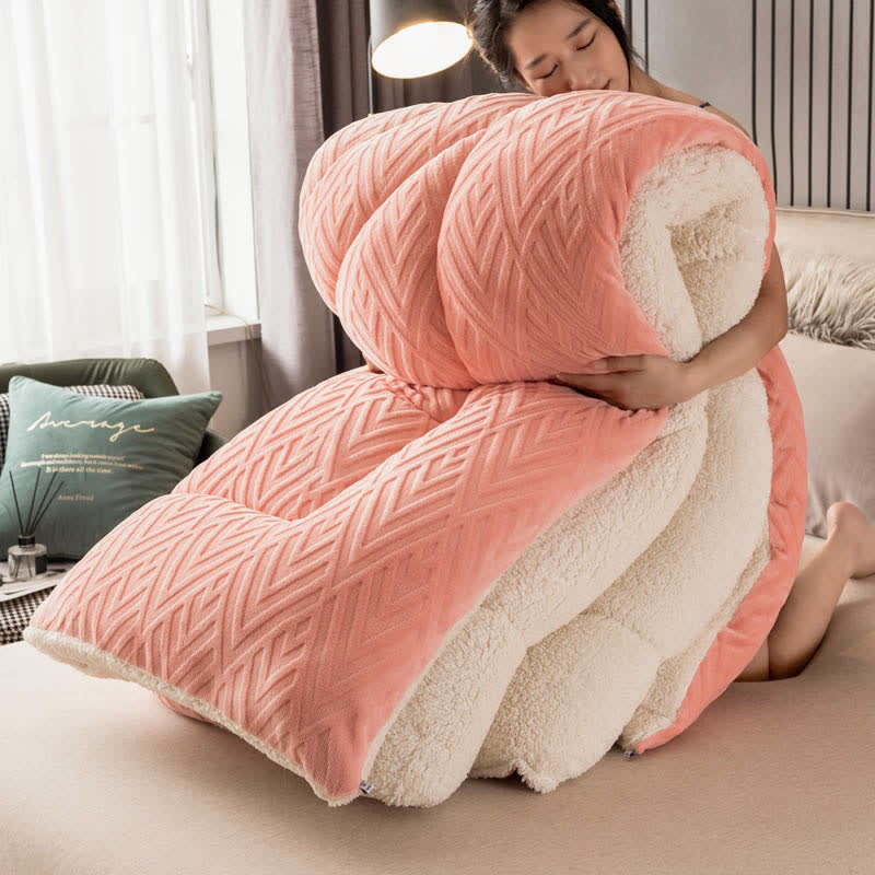 Thick Sherpa Winter Blanket – Warm & Cozy with Quilted Core