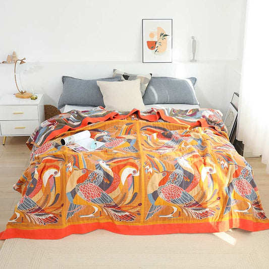 Toucan Bird Reversible Cotton Quilt – Soft, Lightweight & Breathable