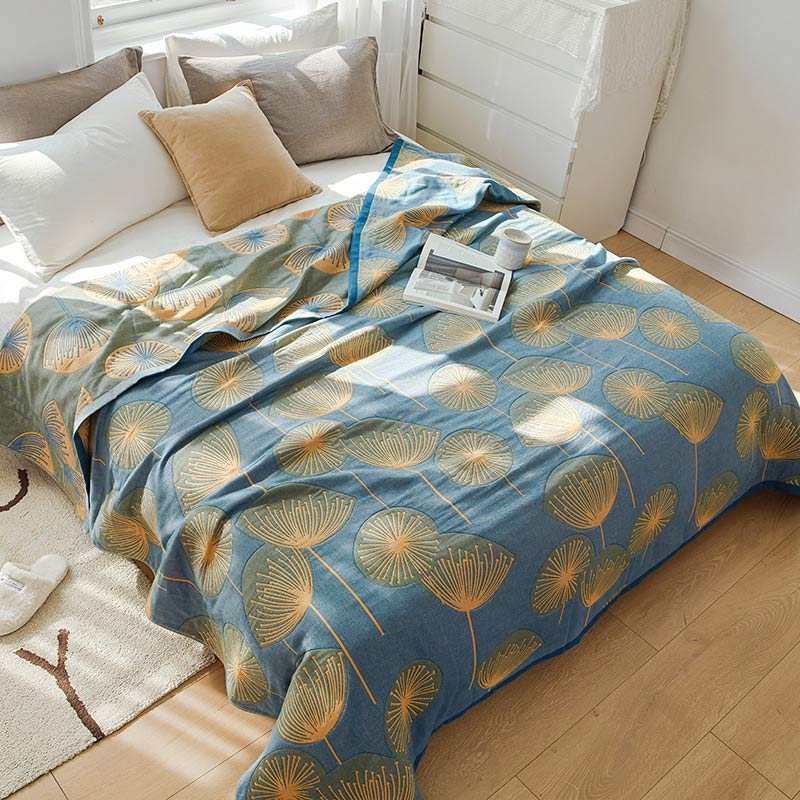 Dandelion Print Cotton Quilt – Soft, Breathable & Reversible Design