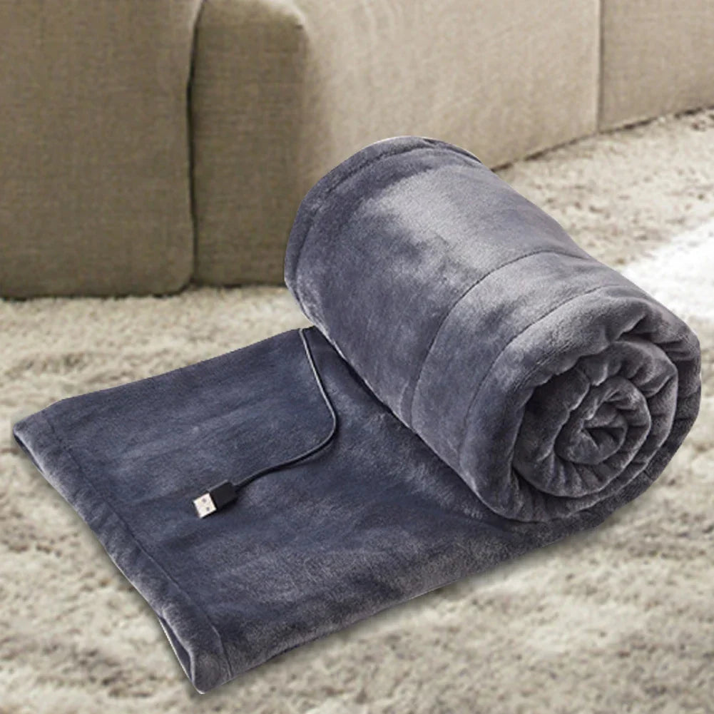 USB Heated Blanket 39x31” – Portable Electric Warmth with 3 Heat Settings